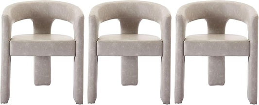 VESCASA Faux Leather Barrel Dining Chair by VESCASA