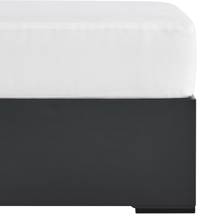 Modway Tahoe Aluminum Ottoman in Gray White - Image 6