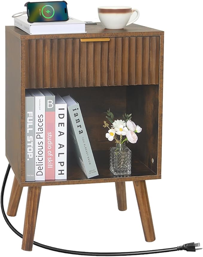 Fultyle Mid Century Modern Nightstand by Fultyle