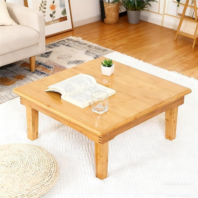 SH-tables Folding Table, Japanese-Style Household Square Bamboo Table, Computer - Image 6