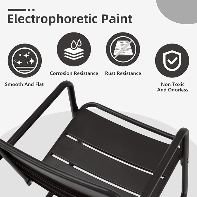 MELLCOM Patio Chairs Set of 2, Small Patio Furniture Set - Image 6