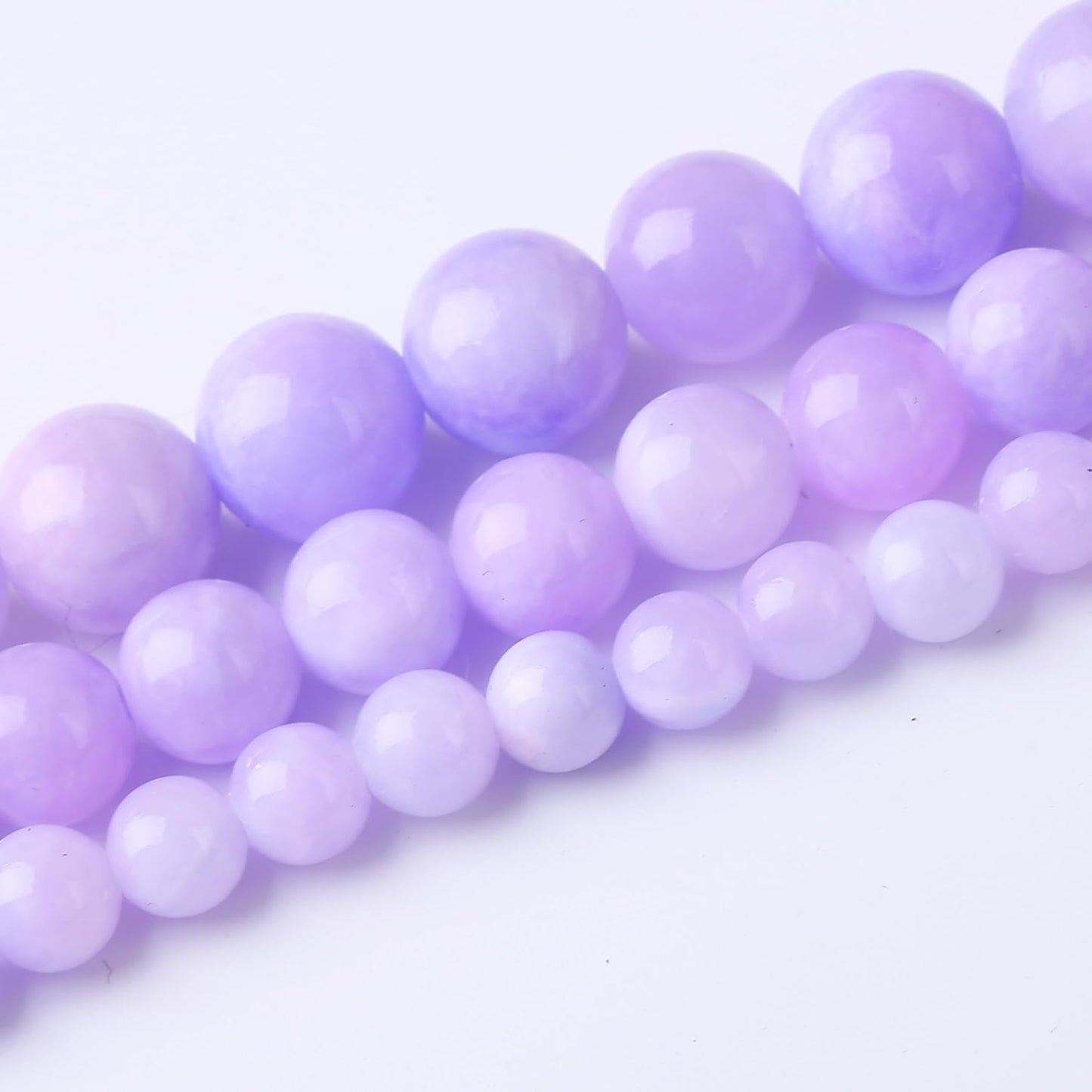 Purple Persian Jade Stone Beads Gemstone Round Crystal Energy Jade Beads Stone Beads for Jewelry Making DIY Bracelet Necklace Jewelry Making 1 Strand 15.5inch 45PCS 8MM