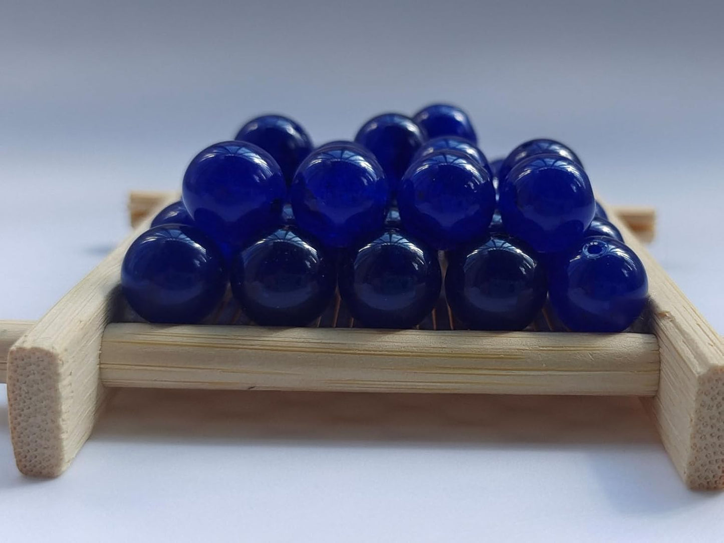 Stone Beads 10mm 60pcs Dark Blue Chalcedony Beads Round Loose Gemstones Beads for Bracelet Necklace Jewelry Making (10mm, 61031 Dark Blue Chalcedony)