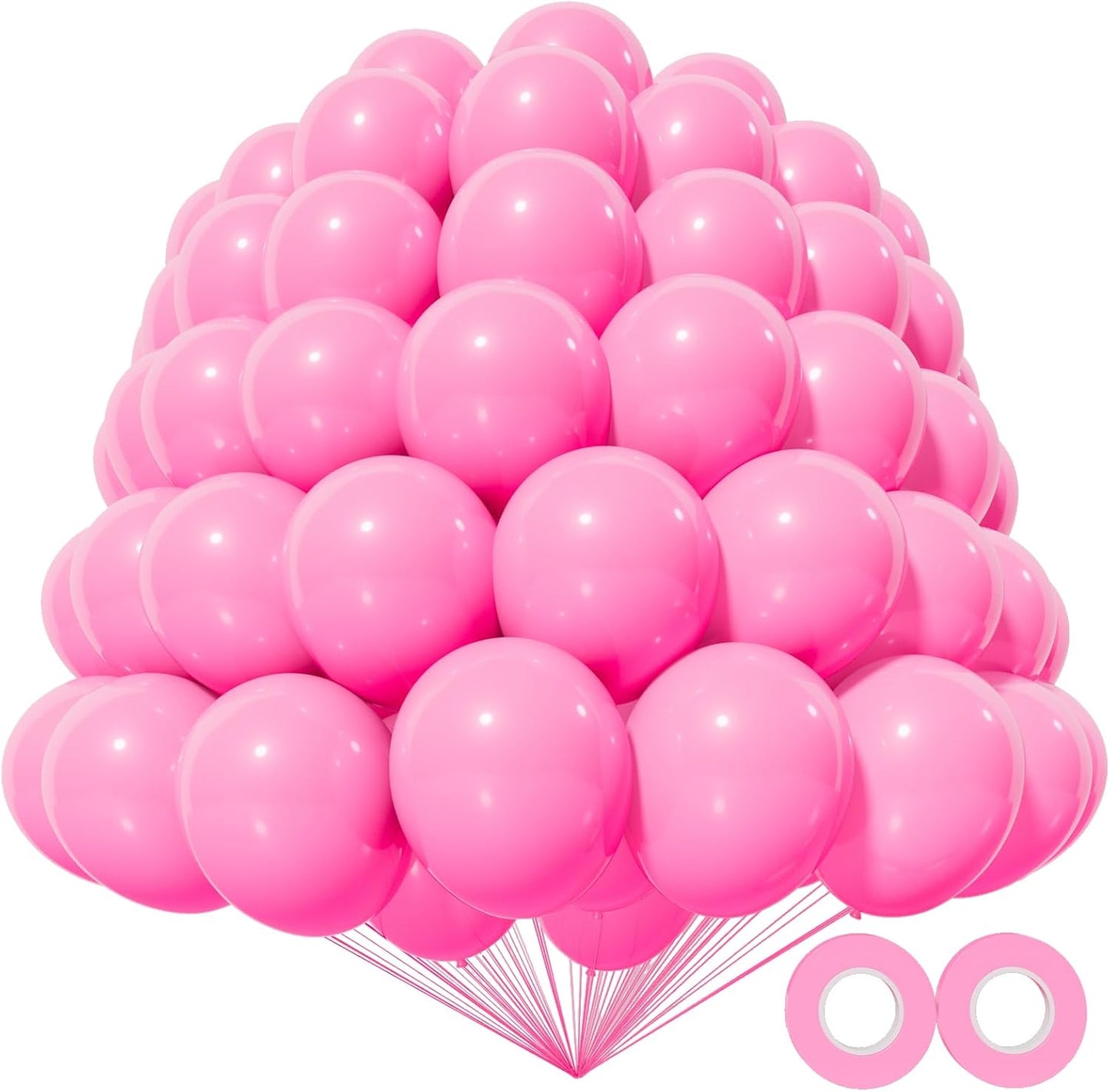KAWKALSH 200pcs Pink Balloons 5 Inch, Small Mini Latex Balloons for Party Birthday Baby Shower Anniversary Festival Arch Garland Decoration