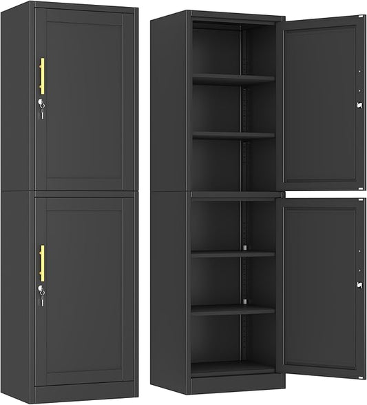 Ckzbx Metal Locker Tall Narrow Storage Cabinet, Gym Home Office, Entryway and by Ckzbx