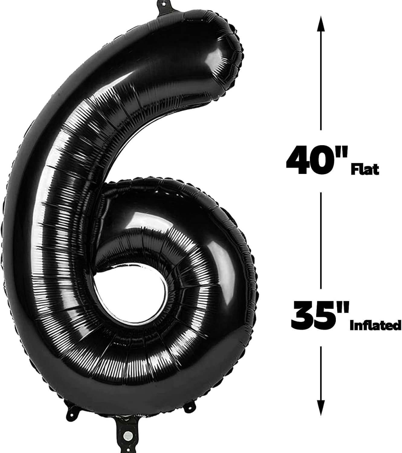 Black Number 60 Balloon 40 Inch Birthday Decorations, Anniversary and Graduation Party Supplies