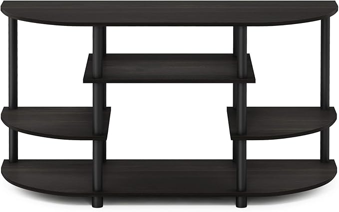 Furinno JAYA Simple Design Corner TV Stand, Espresso/Black - Image 7