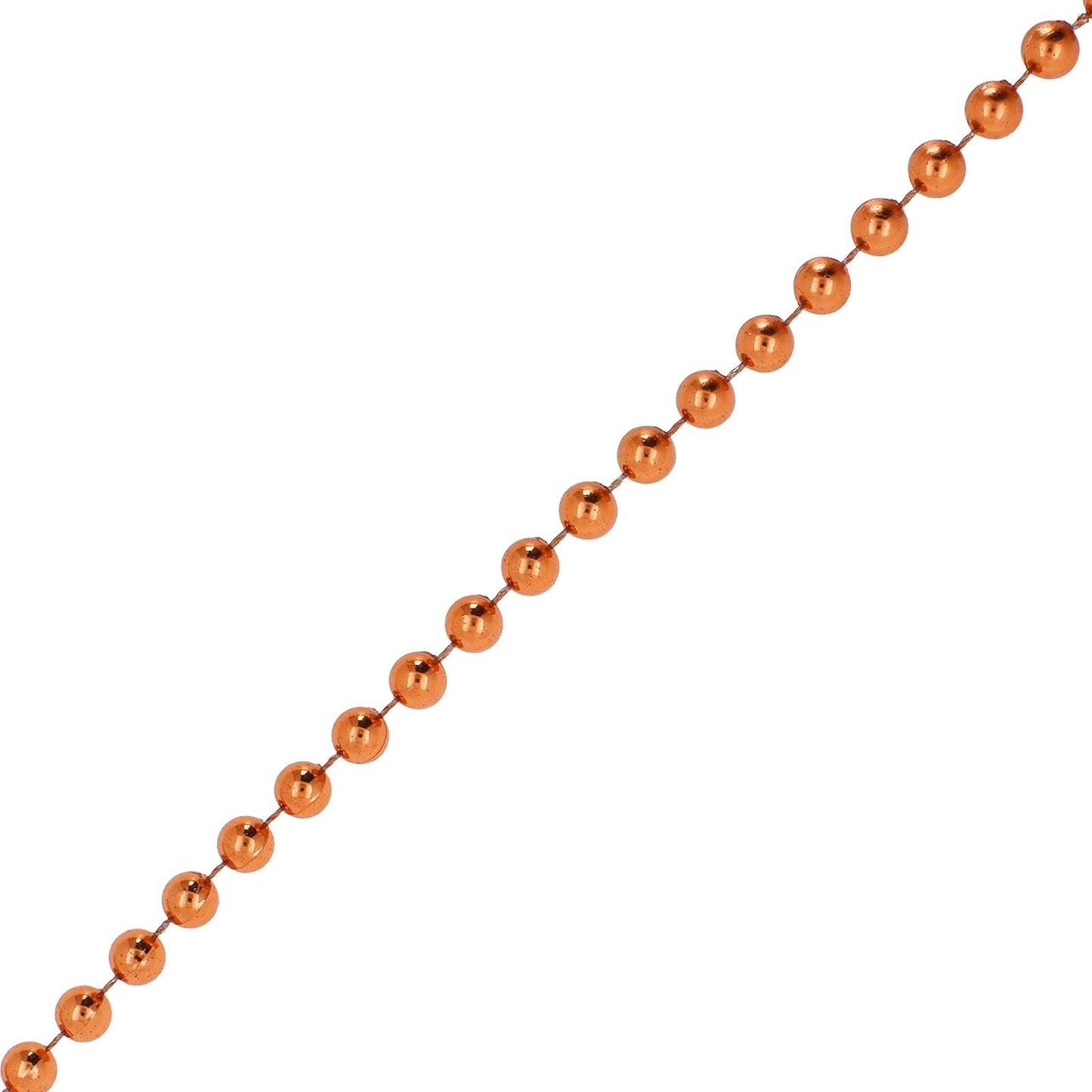 Mandala Crafts 6mm Faux Copper Pearl Beads Roll - 27 Yards Strand of Fake Pearls Chain Garlands Spool String for Christmas Tree, Wedding, Party, Vases, DIY Decoration