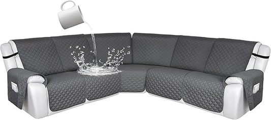 HDCAXKJ 100% Waterproof Reclining Sectional Couch Covers L Shape Recliner Sofa by HDCAXKJ