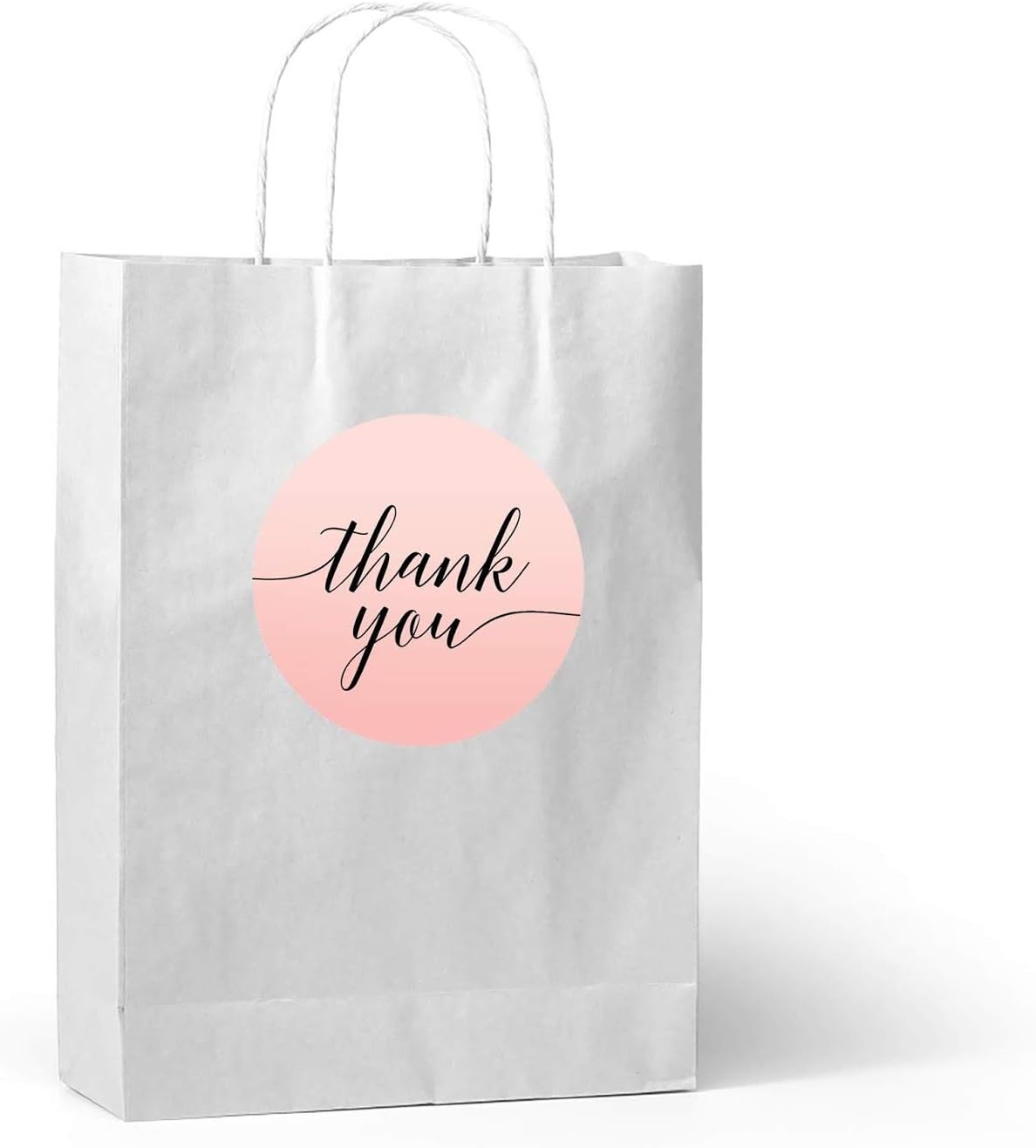 Andaz Press Blush Pink Rose Elegant Party Collection, Round Circle Label Stickers, Thank You, 40-Pack, Favors Decor Envelope Seals