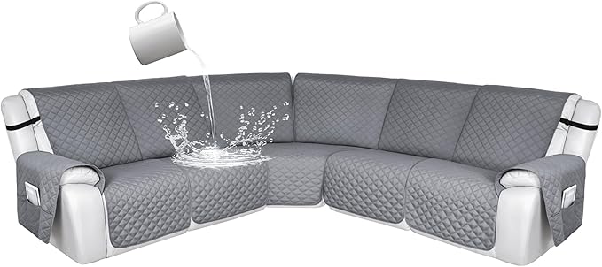 HDCAXKJ 100% Waterproof Reclining Sectional Couch Covers L Shape Recliner Sofa by HDCAXKJ
