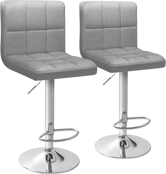 Homall Bar Stools Modern Velvet Adjustable Swivel Barstools, Armless Hydraulic by Homall