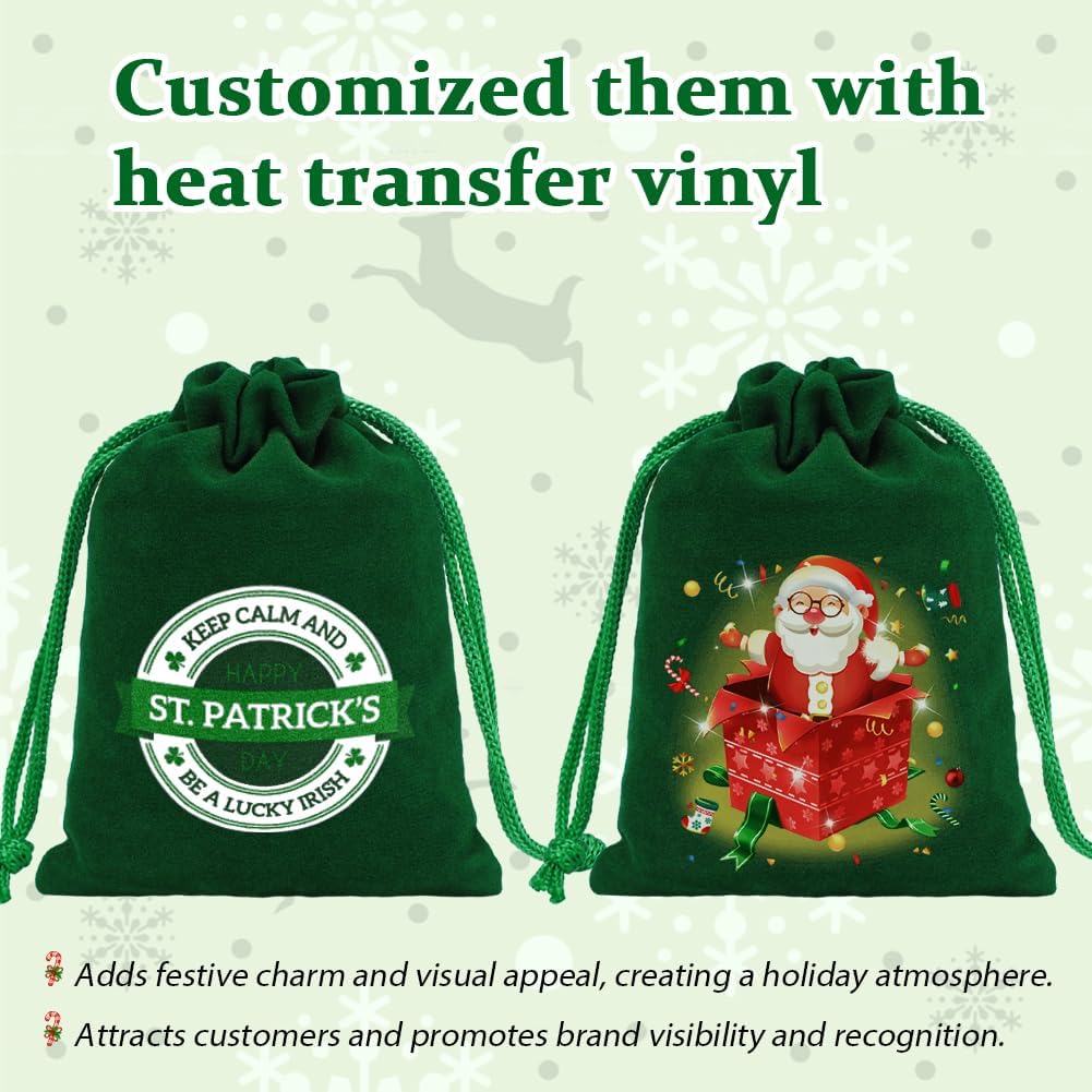 Shintop 10pcs Small velvet bags, 3x4inch Green Jewelry Pouches Drawstring Gift Packaging Cloth Dice Bags for Coins Small Business Party Favor