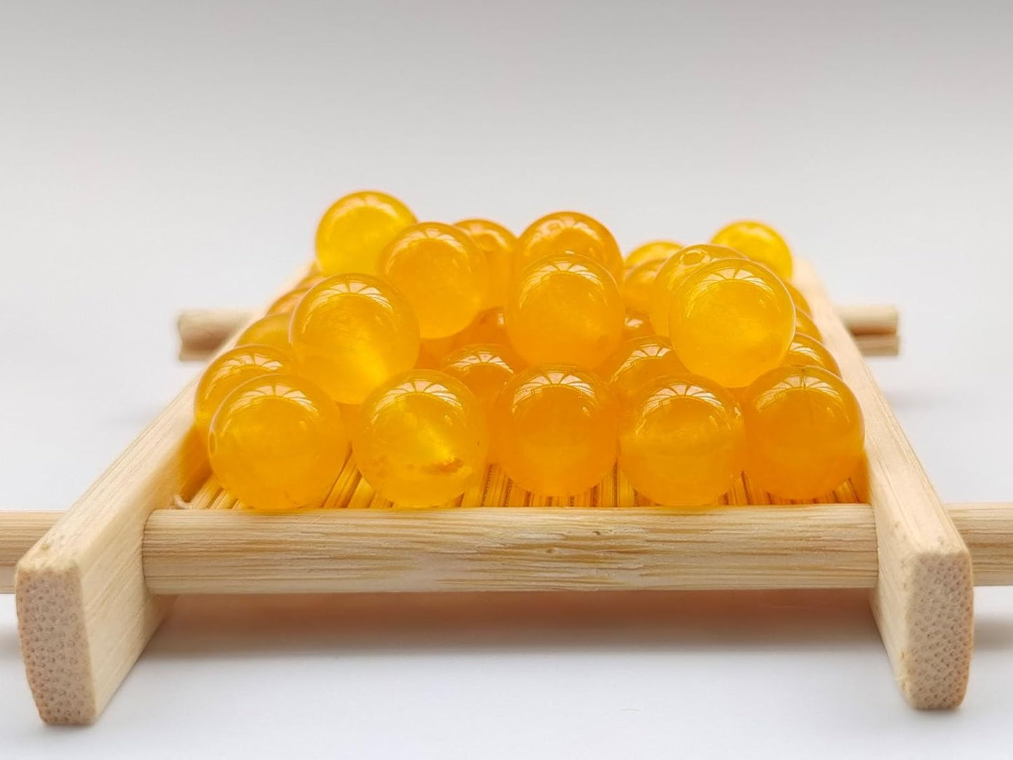 Stone Beads 10mm 60pcs Yellow Chalcedony Beads Round Loose Gemstones Beads for Bracelet Necklace Jewelry Making (10mm, 61032 Yellow Chalcedony)