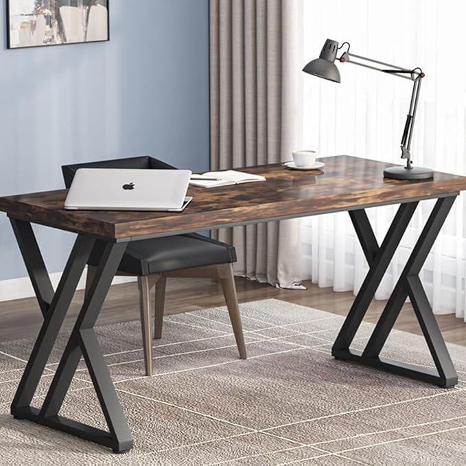 LITTLE TREE 55 Inch Large Simple Industrial Computer Desk Study Writing Table - Image 5