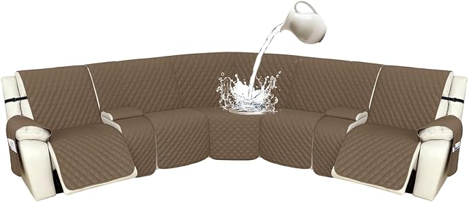 Arfntevss Recliner Sectional Couch Covers 1OO% Waterproof L Shape Sofa Cover by Arfntevss