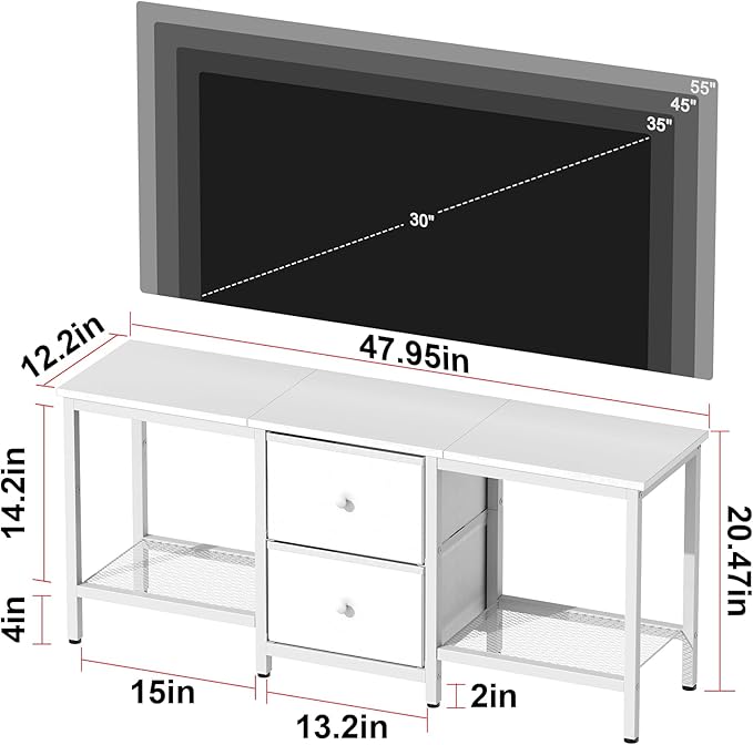 TV Stand Suitable for TVs up to 55 Inches, Entertainment Center - Image 2