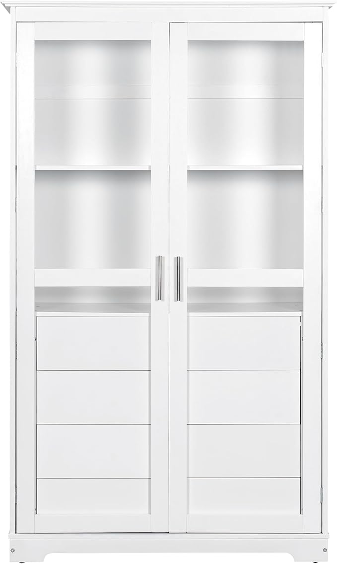 VilroCaz 75'' Tall Kitchen Pantry, Wood Freestanding Kitchen Storage Cabinet - Image 4