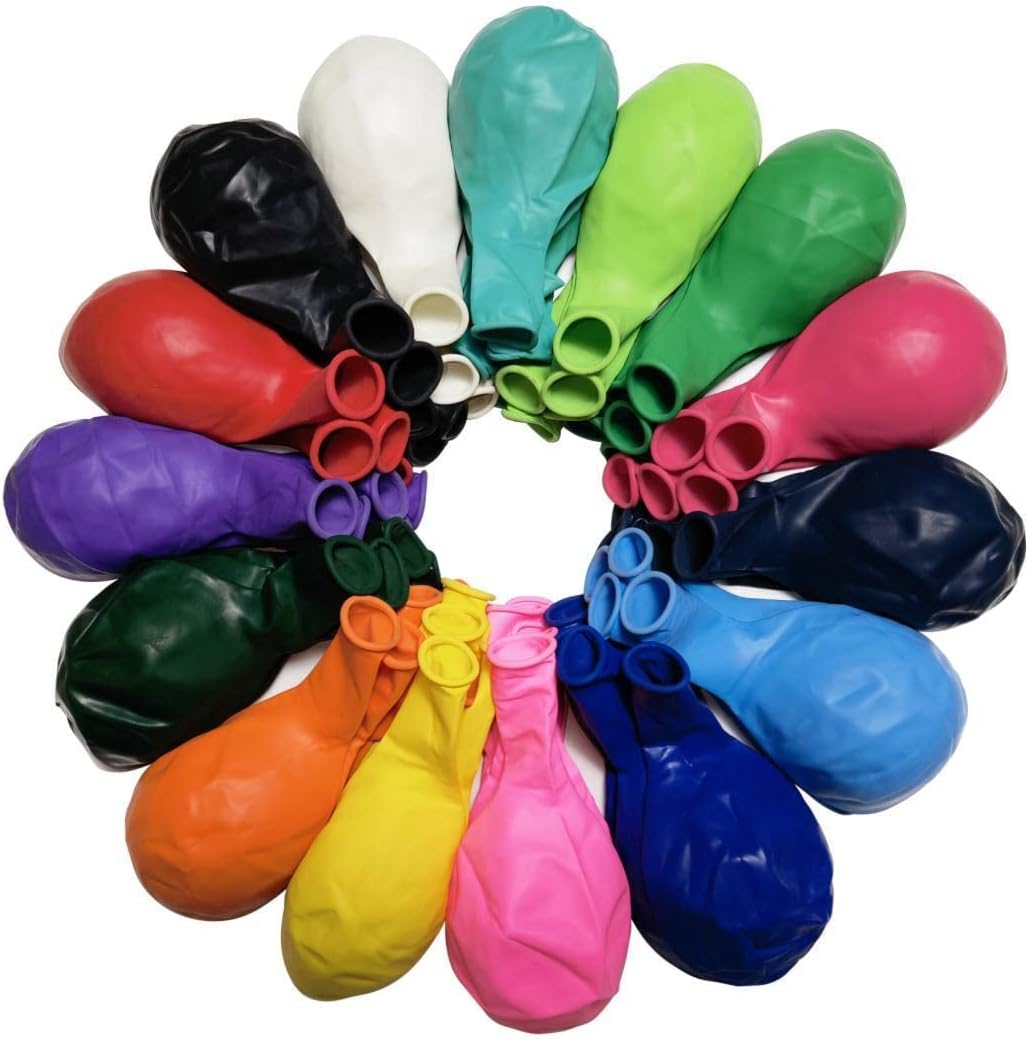 90 Pack 18 inch Balloons 15 Kinds Colors Latex Colorful Party Balloon Bulk for Various Party Events Decorations