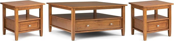 SIMPLIHOME Warm Shaker Solid Wood Transitional-Style 36-inch Wide Coffee Table by SimpliHome