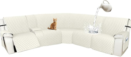 Arfntevss Recliner Sectional Couch Covers 1OO% Waterproof L Shape Sofa Cover by Arfntevss