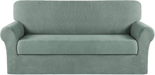 Turquoize Stretch Sofa Slipcover 2 Pieces Sofa Cover Couch Cover by Turquoize