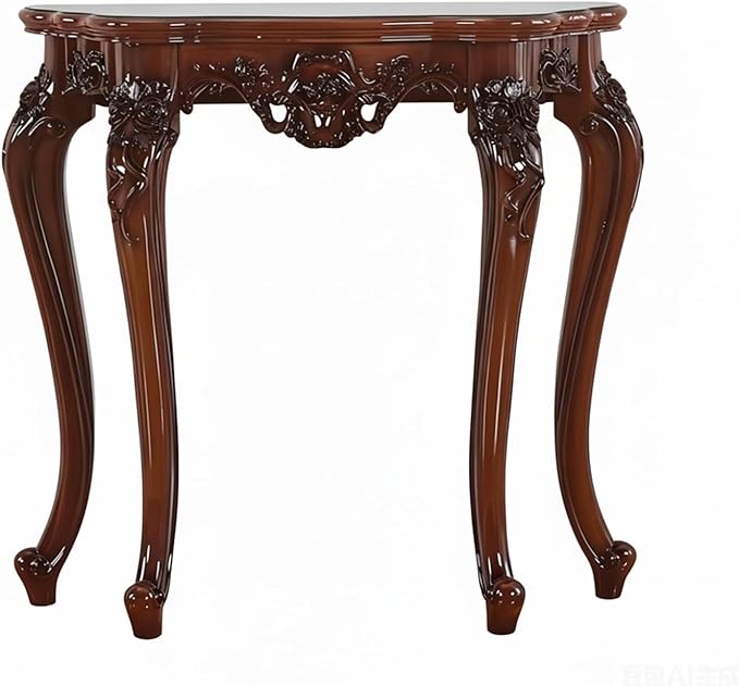 Vintage French Console Table, Wood Entryway Table by Unknown