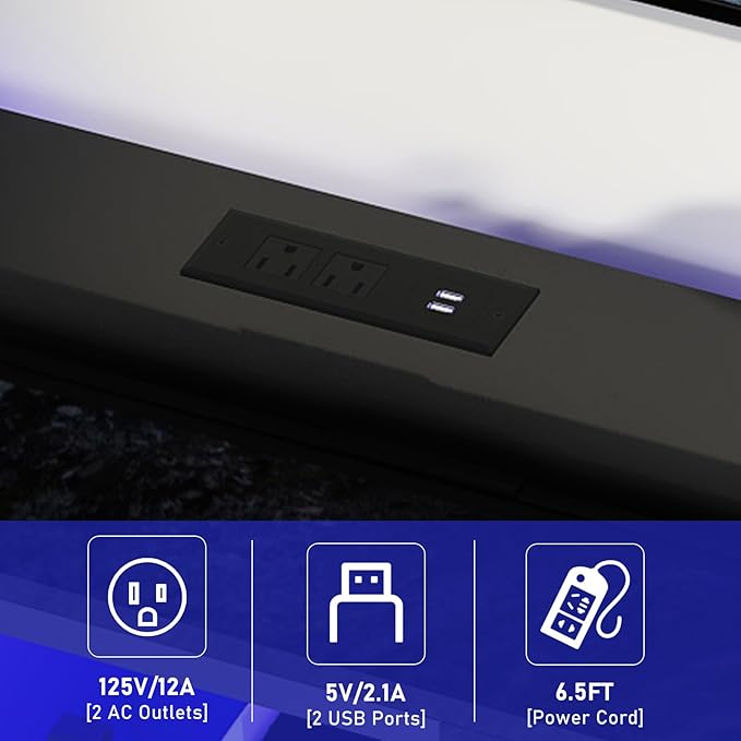 chartustriable LED TV Stands W/Power Outlet - Image 7