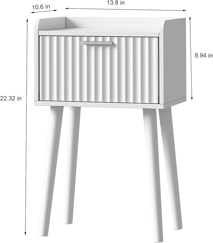 LAATOOREE Nightstand Set of 2, Small Bed Side Table - Image 3