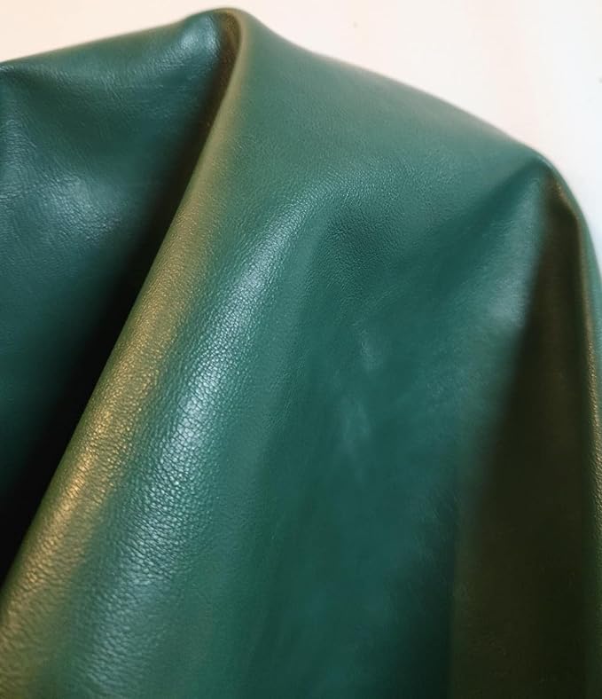 NAT Leathers | Hunter Green Soft Faux Vegan Leather PU | 1 Yard Cut by The Yard - Image 2