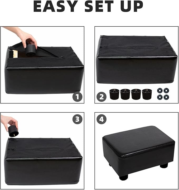 CAROLMADE Small Foot Stool Ottoman Footstool - Image 7