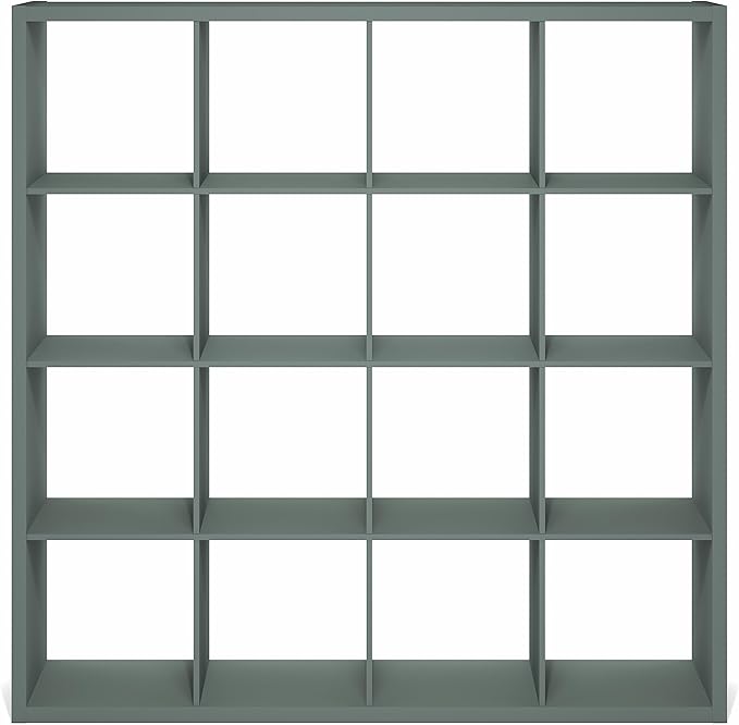 Furinno Cubicle Book Shelf, 16-Cube Bookshelf, Extra Thick Frame Reversible - Image 8