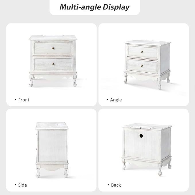 HULALA HOME Solid Wood End Tables Set of 2 - Image 5