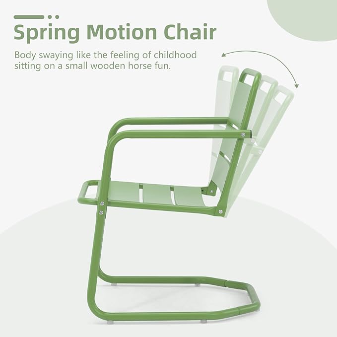 MELLCOM Patio Chairs Set of 2, Small Patio Furniture Set - Image 4