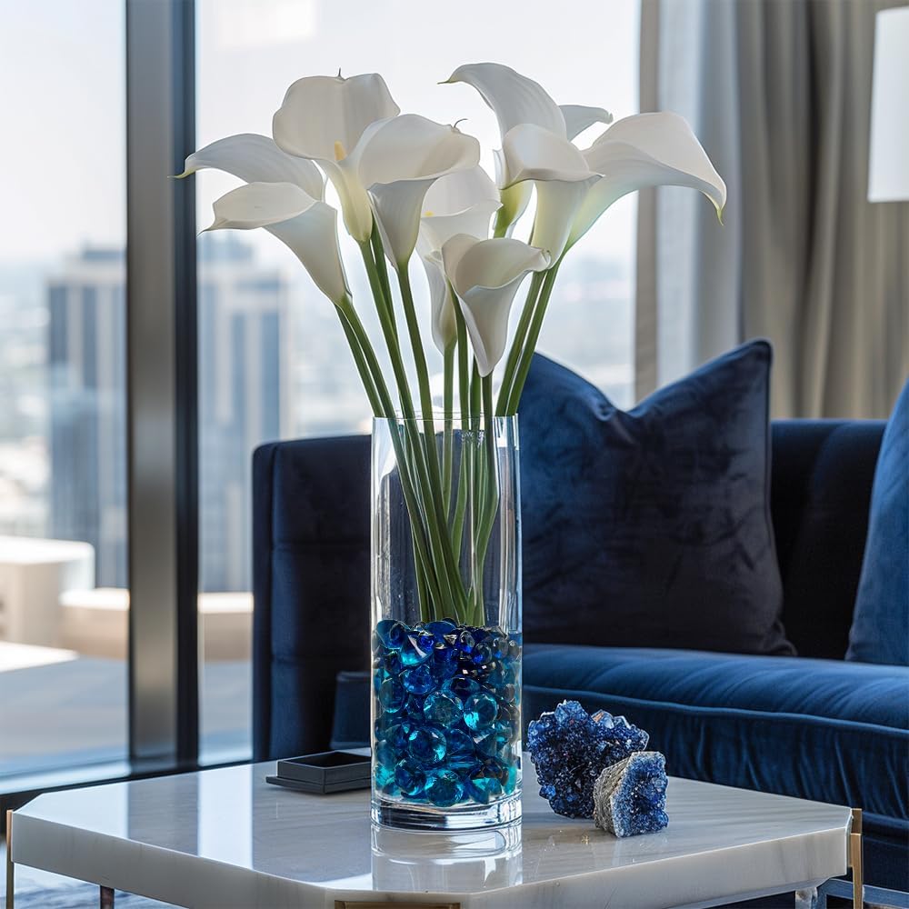 720 Pcs Morandi Blue Acrylic Diamonds Gems Table Scatters for Wedding Centerpieces,Treasure Gemstones,Bridal Shower,Floral Arrangement,Party Favor Decoration,Vase Fillers,14 OZ,0.8/0.4 Inch Mix