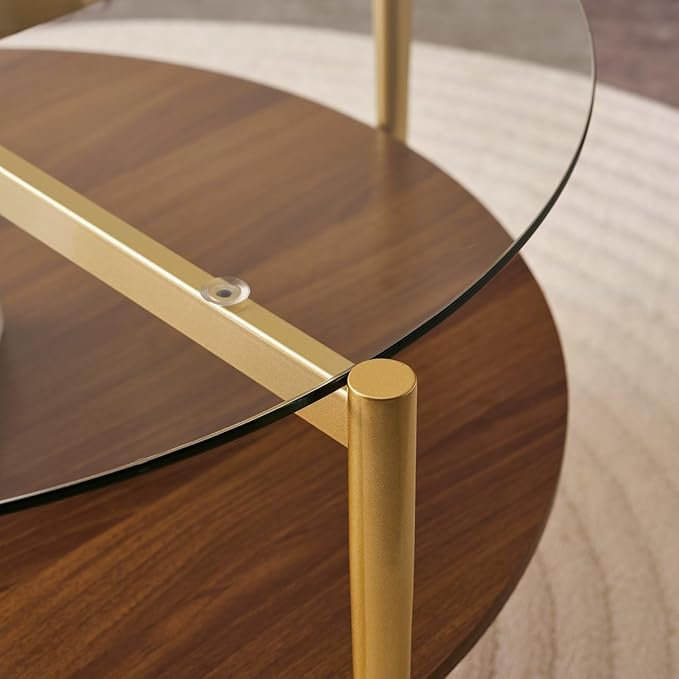 LumFurn Round Coffee Table, Mid-Century Modern Design, D30“ x H17”, - Image 6