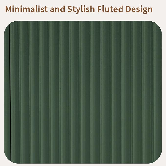 LKTART 64" Buffet Cabinet with Storage, Modern Fluted Accent Sideboard Media - Image 4