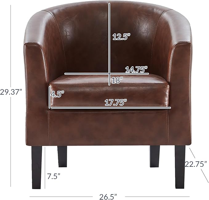 BELLEZE Accent Barrel Chair - Image 3