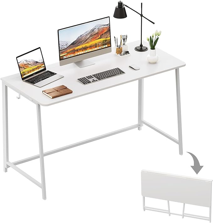 WOHOMO Folding Desk, 47.2" Foldable Computer Desk by WOHOMO