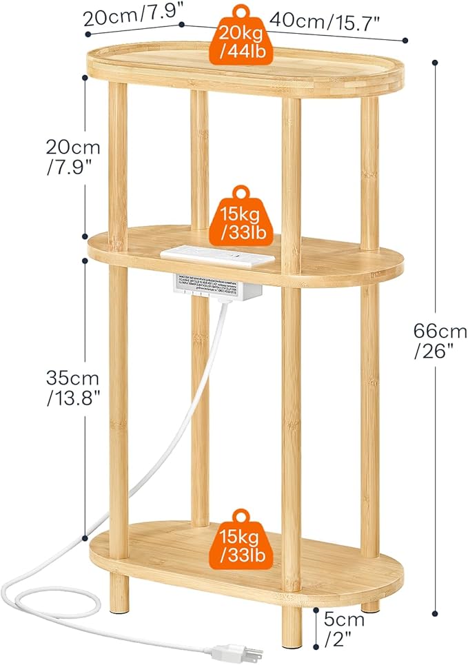 HOOBRO Small Narrow Side Table - Image 3