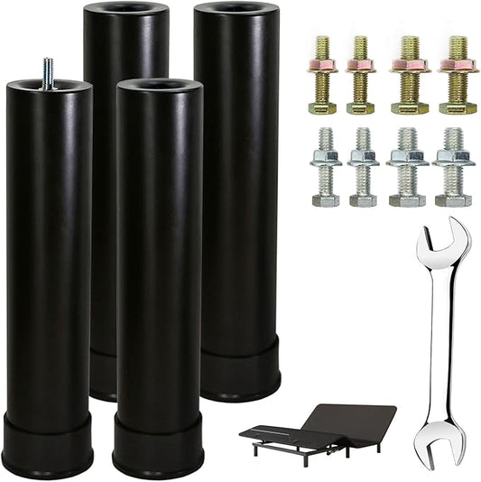 11 Inch Metal Adjustable Bed Base Frame Leg Replacement Heavy Duty Extra Height by Unknown
