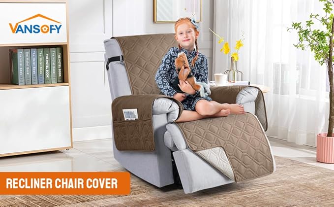 VANSOFY 100% Waterproof Recliner Chair Covers, Recliner Cover Non-Slip Dog - Image 2