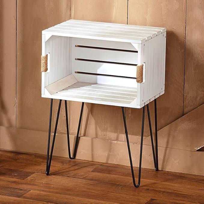 The Lakeside Collection Rustic Wooden Crate End Tables by TheLakesideCollection