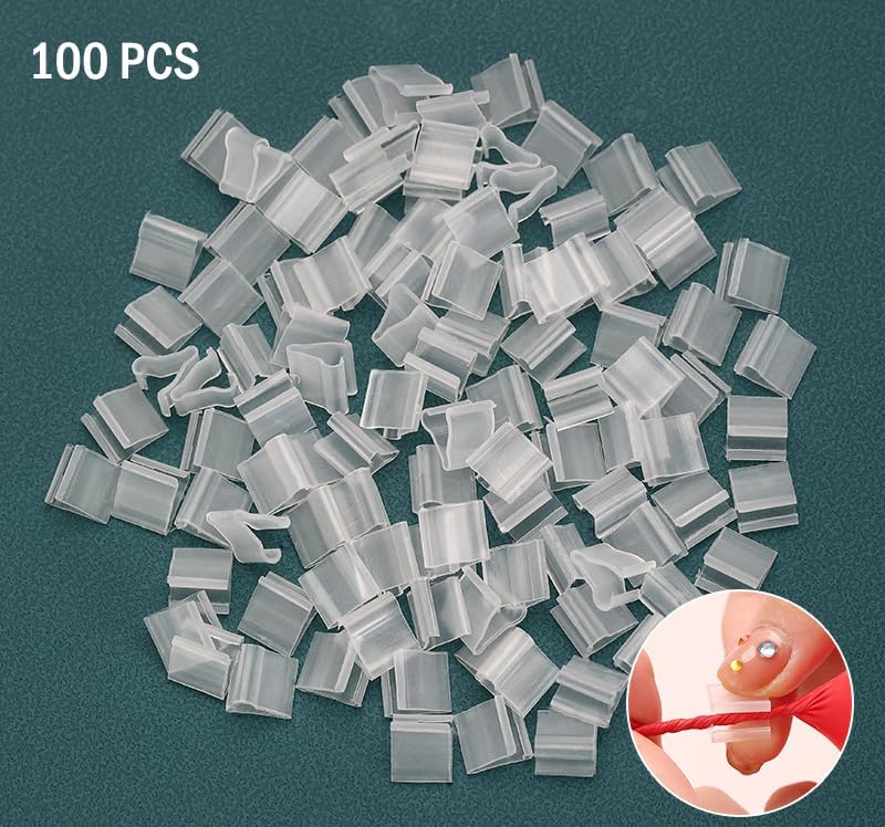 AKOAK 100 Pcs Useful "V" Shaped Balloon Seal Clip Transparent Balloon Button Birthday/Christmas/Wedding Party Decoration Accessories