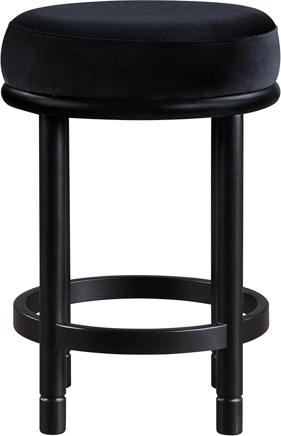 Meridian Furniture 977Black-C Monette Collection Art Deco Counter Stool - Image 4