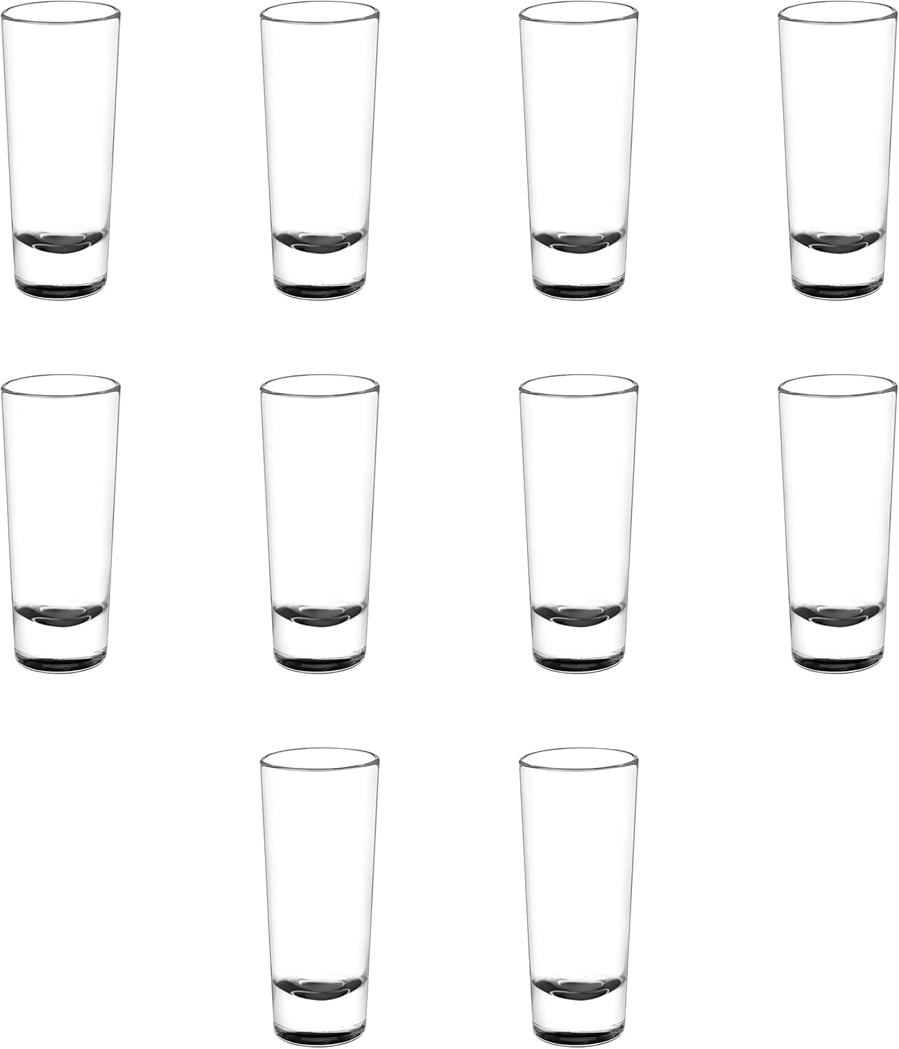 DISCOUNT PROMOS Cordial Shooter Shot Glasses 2 oz. Set of 10, Bulk Pack - Great for Birthdays, Parties, Indoor & Outdoor Events - Black