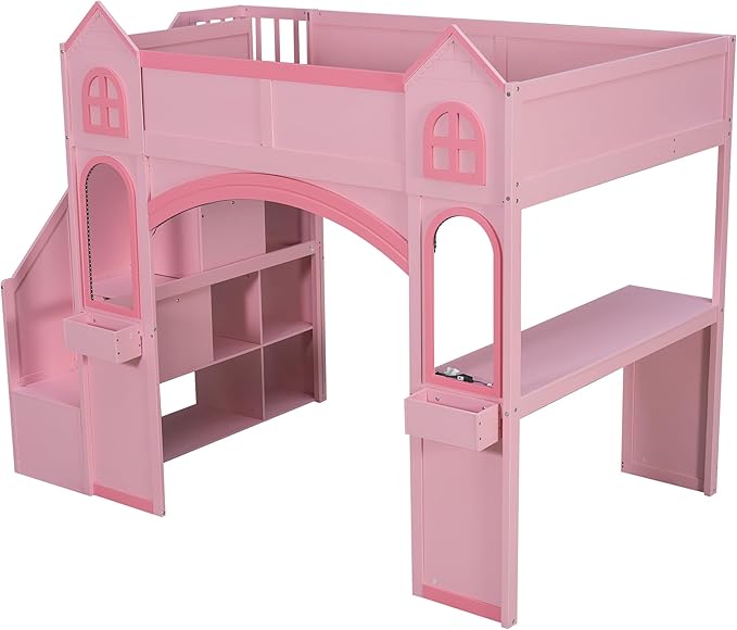 Princess-Themed Castle Loft Bed - Image 6