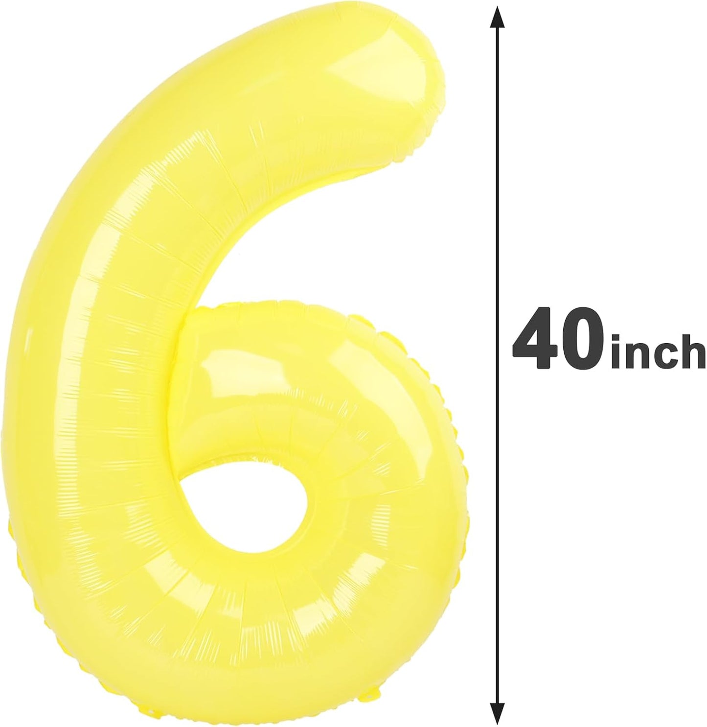 Macaron Yellow Number Balloon 6