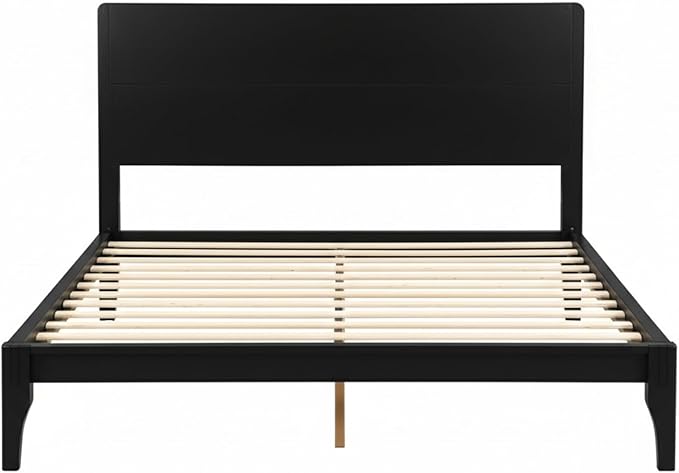Merax Full Size Bamboo Platform Bed, Mid-Century Modern Bed Frame - Image 6