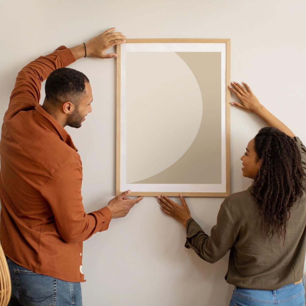 TKYGU12x16 Picture Frame 12"x16"Poster frame for Wall,Natural Oak Wooden Picture Frame 12 By 16 Photo Frame with Real Glass,12 x 16 Art Frame with Mat for 8.5x11,Collage Gallery Perfect for Home Gifts